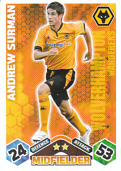 Andrew Surman Wolverhampton Wanderers 2009/10 Topps Match Attax #354